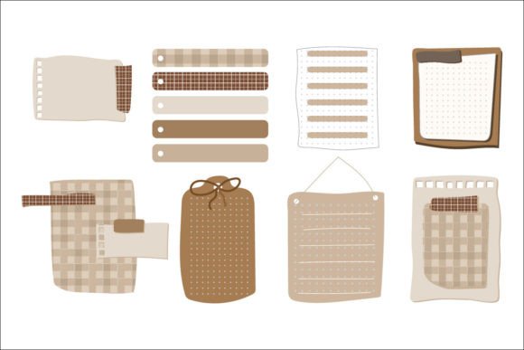 Download 8 Scrapbooking Elements with Checkered - Scrapbooking elements Collection