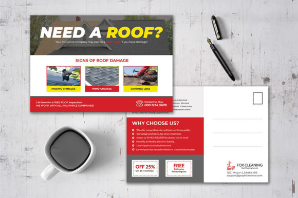 Download Roof Repair Service Coupon Code Postcard - Premium Bundle